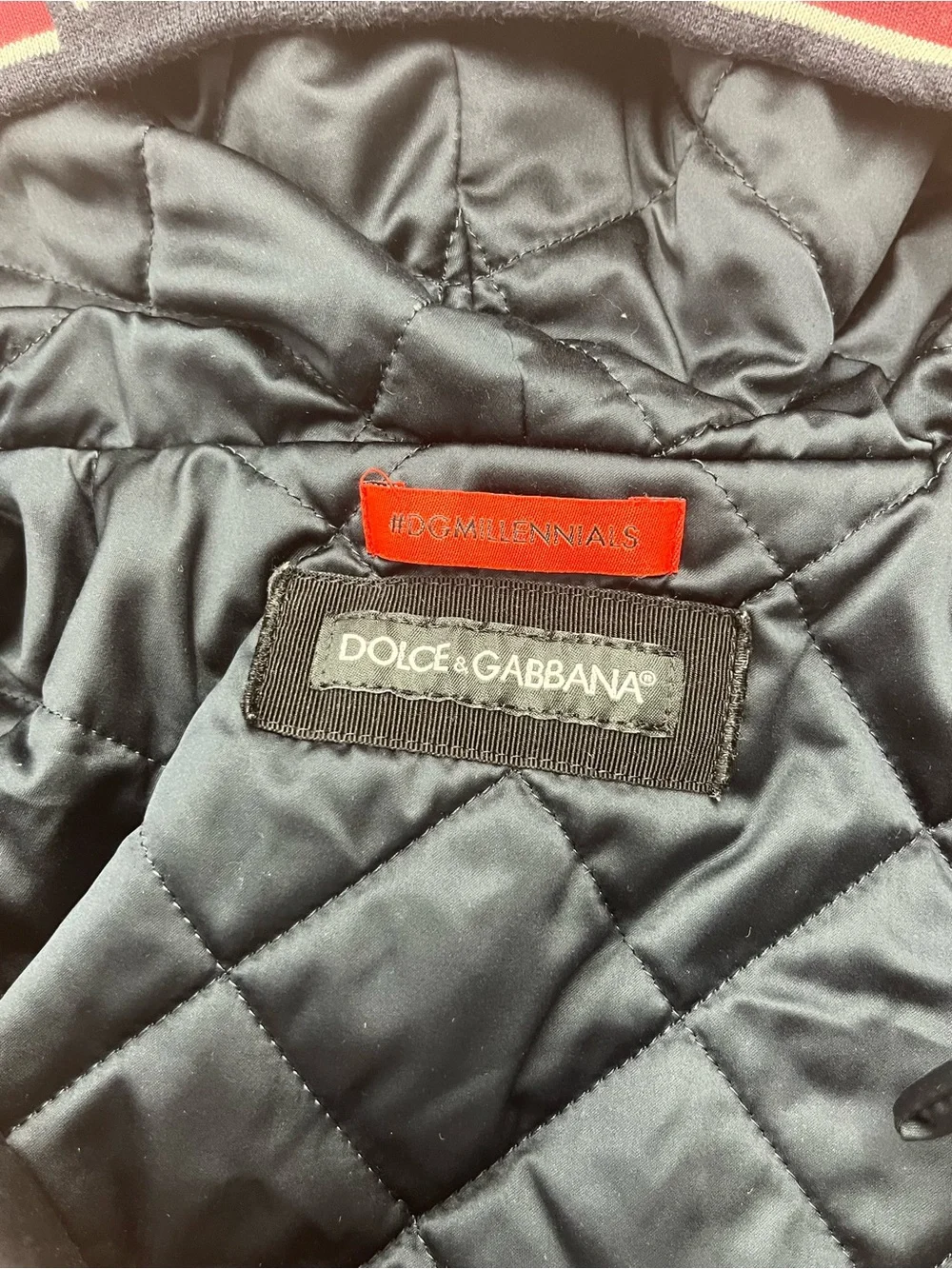 Dolce & Gabbana Burgundy Logo-Print Kids Puffer Jacket Boys Size 5